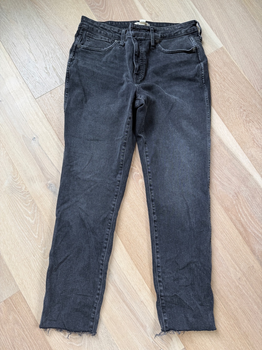 Madewell Curvy Mid-Rise Stovepipe Black Jeans